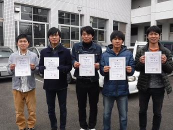 【機械システム工学科】機械設計技術者３級試験に５人合格！ 